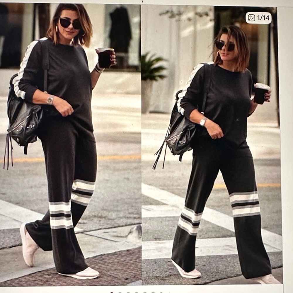 Worth Cotton Cashmere Sweater/Pants Set